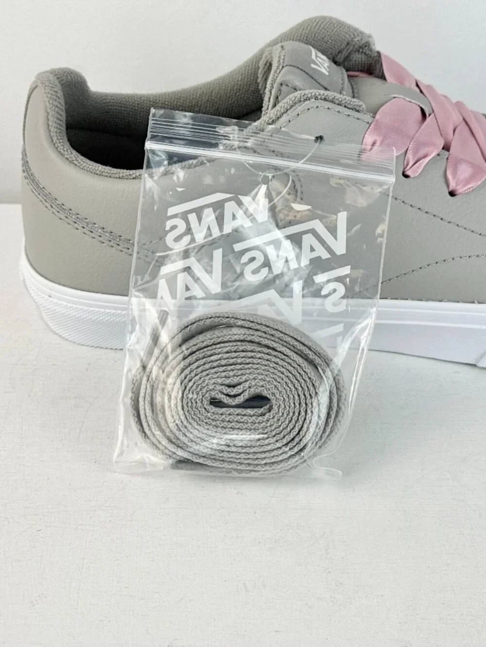 Women's 9 - VANS Seldan Platform Gray Sneaker with Lace Up Closure
